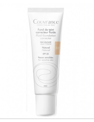 Avène Couvrance Fond de Teint Correcteur Beige Fluide SPF 20 - 30 ml