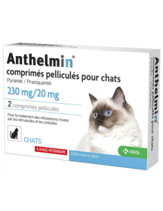 Anthelmin Vermifuge Chat - 2 comprimés