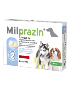 Milprazin Vermifuge 2,5mg/25mg Chiots et Petits Chiens -...