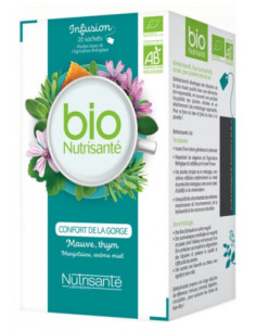Nutrisanté Infusion Bio Confort de la Gorge - 20 Sachets