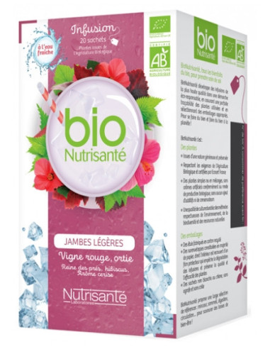 Nutrisanté Infusion Froide Bio Jambes Légères - 20 Sachets