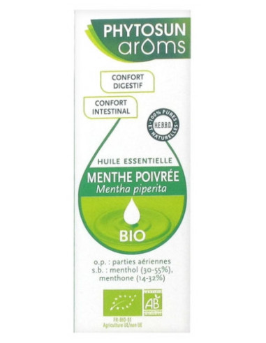 Huile essentielle de MENTHE POIVREE BIO - 10ml