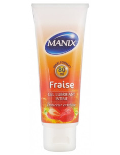 Manix Gel Lubrifiant Intime Fraise - 80ml