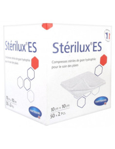 Stérilux ES Compresses de Gaze Stériles 10 x 10 cm - 50 x...