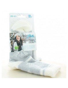 Airplus chaussettes Hydratante Flocons Gris Blanc  - 1 paire