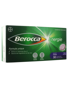 Berocca Énergie Goût Cassis - 30 Comprimés Effervescents