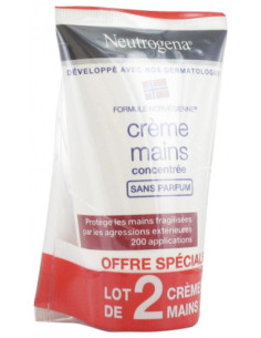 Neutrogena Crème Mains Concentrée Sans Parfum - Lot de 2...