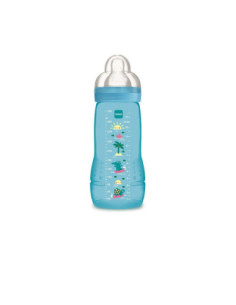 MAM Biberon Easy Active 2ème âge Bleu 6+m - Débit X - 330ml