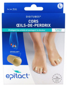 Epitact Digitubes Cors Oeils de Perdrix Taille : L - Lot...