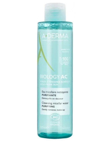 A-DERMA Biology AC Eau Micellaire Nettoyante Purifiante Bio - 200 ml