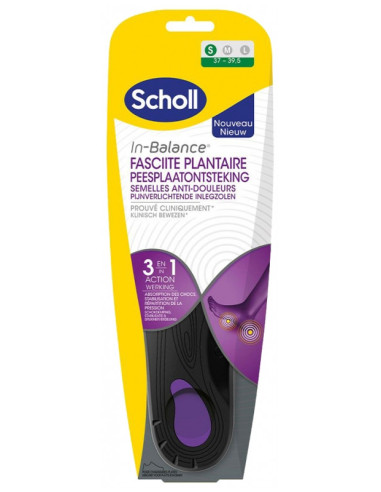 Scholl Semelles In-Balance Anti-Douleurs Fasciite Plantaire - 1 Paire