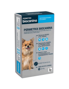 Biocanina permetrix très petits chiens de 4 200mg/40mg -...
