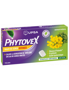 UPSA Phytovex Maux de Gorge Intenses - 20 Pastilles