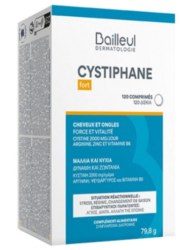 Bailleul-Biorga Cystiphane Fort Cheveux et Ongles- 120 Comprimés