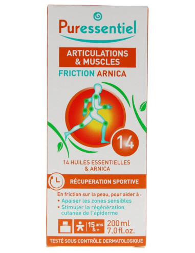 Puressentiel Articulations & Muscles Friction Arnica aux 14 Huiles Essentielles - 200 ml