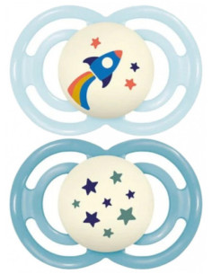 MAM 2 Sucettes Perfect Nuit Tendance 18 Mois et + -...