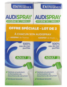 Audispray Adulte Hygiène de l'Oreille - Lot de 2 x 50 ml
