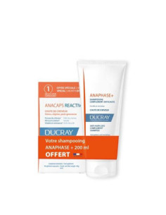 Ducray Anacaps Reactiv 3 mois 90 gélules + Shampoing...