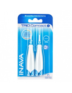 INAVA Trio Compact 1, étroits, 2 manches + 6 brossettes
