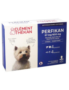Clément Thékan Perfikan 67mg/600mg Petits Chiens - 4 x 1.1ml