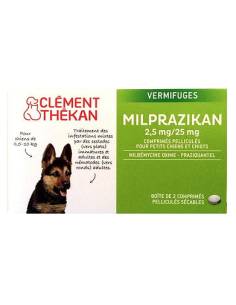 Clément Thekan Milprazikan Vermifuges Chiots - 2 comprimés