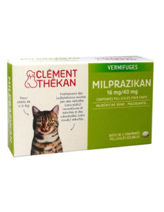 Clément Thékan Milprazikan Vermifuge 16mg/40mg Chats - 2...