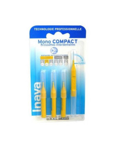 Mono Compact Brosettes Interdentaires Jaune - 4 brossettes