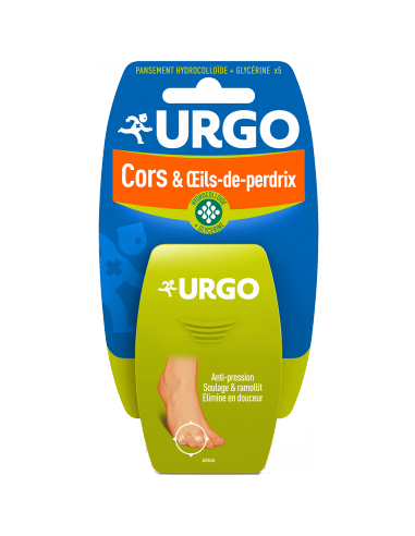 URGO Traitement Cors et Œils-de-perdrix,  5 pansements gel