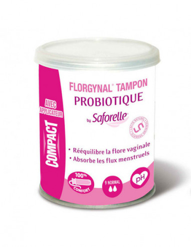 Florgynal Normal Tampon Probiotique - 9 unités