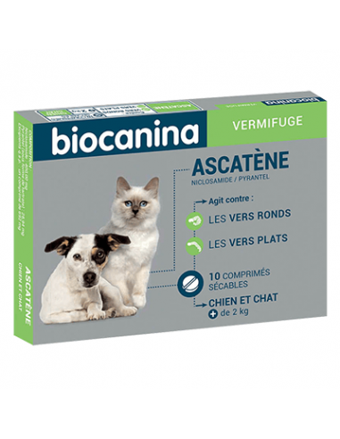Biocanina Ascatène Vermifuge Chiens & Chats - 10 comprimés