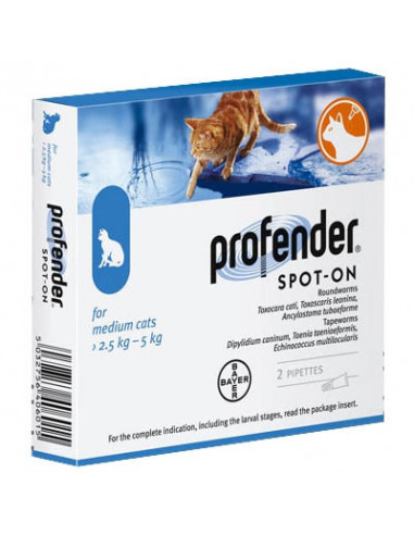 PROFENDER Spot-On Chats Moyens - 2 pipettes 