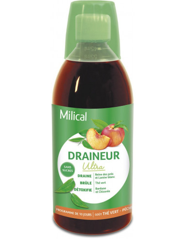 Milical Draineur Minceur Ultra Gout Thé Vert Pêche - 500ml