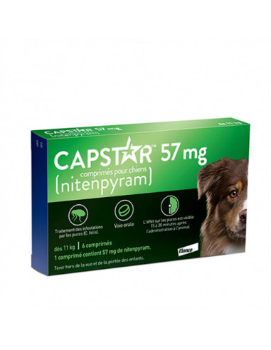 CAPSTAR Anti puces Chien de plus de 11kg - 6 comprimés