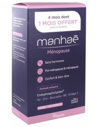 Nutrisanté Manhaé Pré-ménopause ménopause - 120 capsules dont 1 mois offert