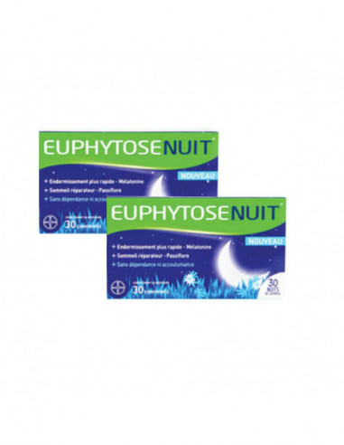 Bayer Euphytose Nuit Duo - Lot de 2x30 comprimés 
