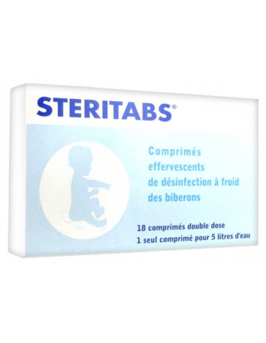  Aquatabs Steritabs - 18 Comprimés Double Dose