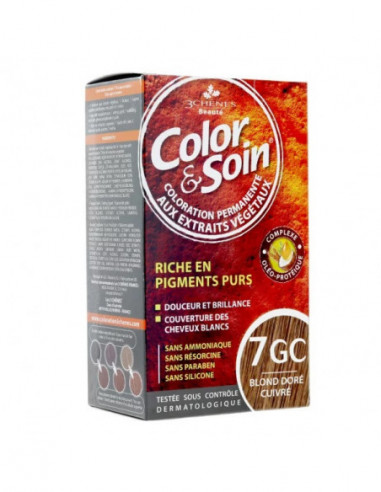 Color & Soin Coloration Blond Doré Cuivré 7GC