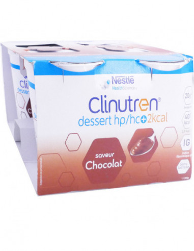 Clinutren Dessert HP/HC+ Saveur chocolat - 4x200g