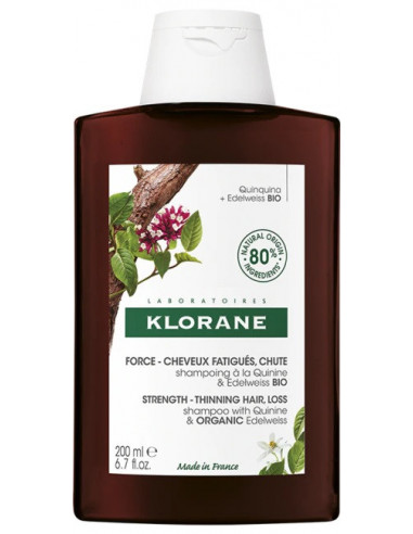  Klorane Shampooing à la Quinine et Edelweiss Bio - 400ml 