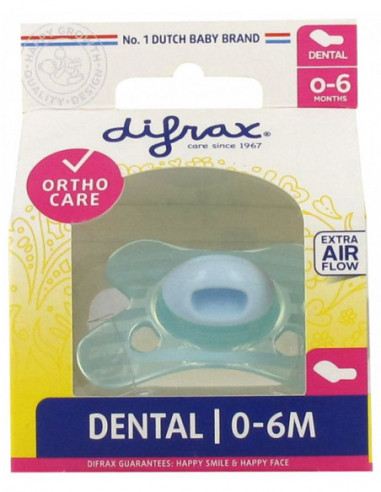 Difrax Sucette Dental - 0 à 6 Mois