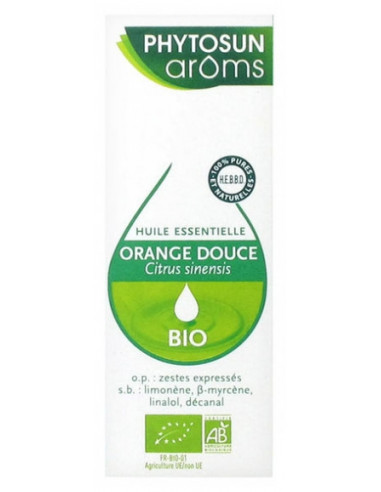 Phytosun Arôms Huile Essentielle Orange Douce (Citrus sinensis) Bio - 10 ml