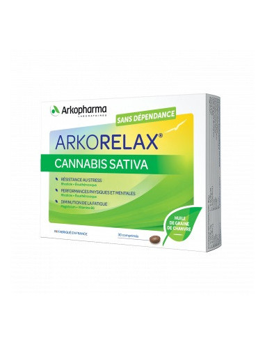 Arkopharma Arkorelax Cannabis Sativa - 30 comprimés