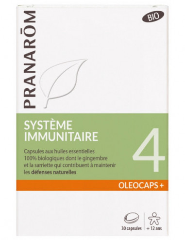 Pranarôm Oléocaps+ 4 Système Immunitaire Bio - 30 Capsules