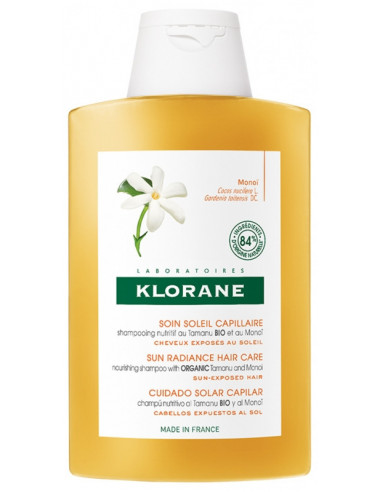 Klorane Soin Soleil Capillaire Shampoing Tamanu et Monoï - 200 ml