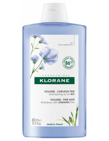Klorane Volume - Cheveux Fins Shampoing au Lin Bio - 400 ml