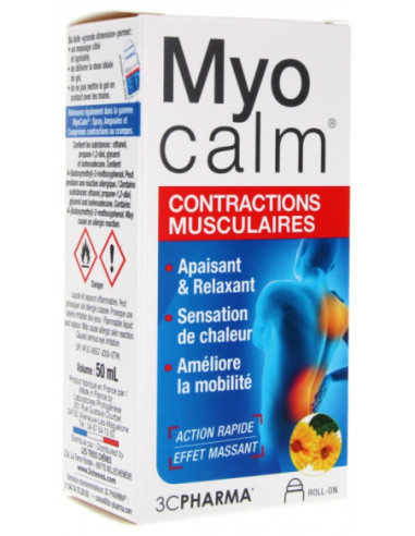 3C Pharma Myocalm Contractions Musculaires Roll-On - 50 ml
