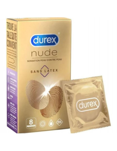  Durex Nude Sensation peau contre peau sans latex - 20 préservatifs