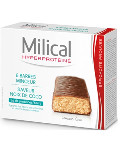 Barre Minceur Chocolat Noix de Coco - 6 barres