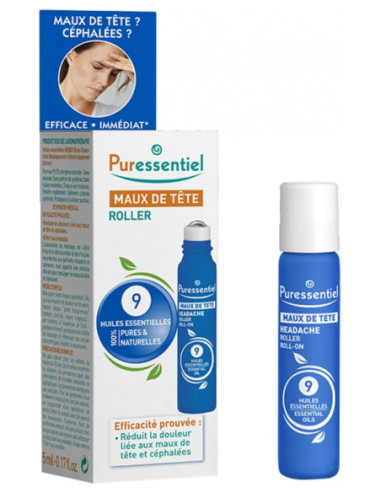 Puressentiel Maux de tête Roller aux Huiles Essentielles - 5ml
