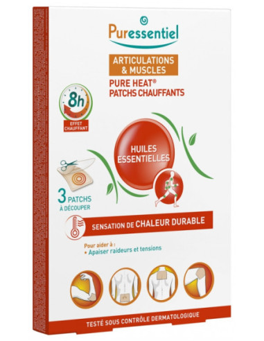 Puressentiel Articulations Patchs Chauffants aux 14 Huiles Essentielles 3 Patchs
